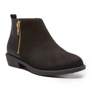 FABKIDS GIRLS ANKLE BOOTS LOW HEEL ZIP DRESS RIDING BOOTS BIG KID BLACK 6